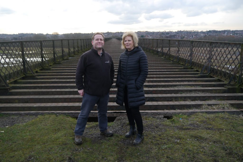 Anna Soubry MP pictured with Sustrans director Matt Easter. 