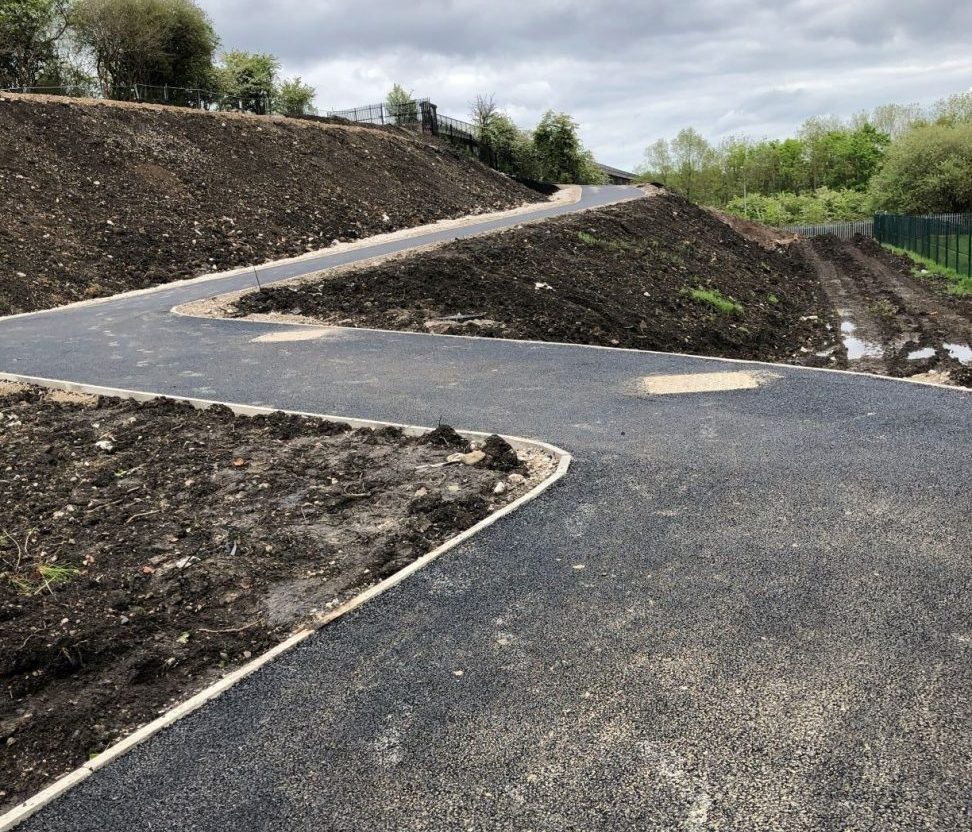 Progress as surfacing laid to the new western ramp